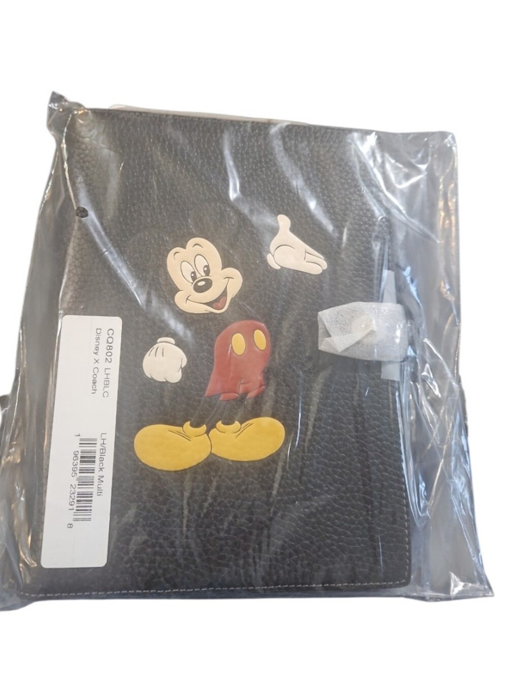 Coach X Disney Mickey Mouse Black Pebble Leather Notebook Journal Cover NWT - Picture 5 of 10